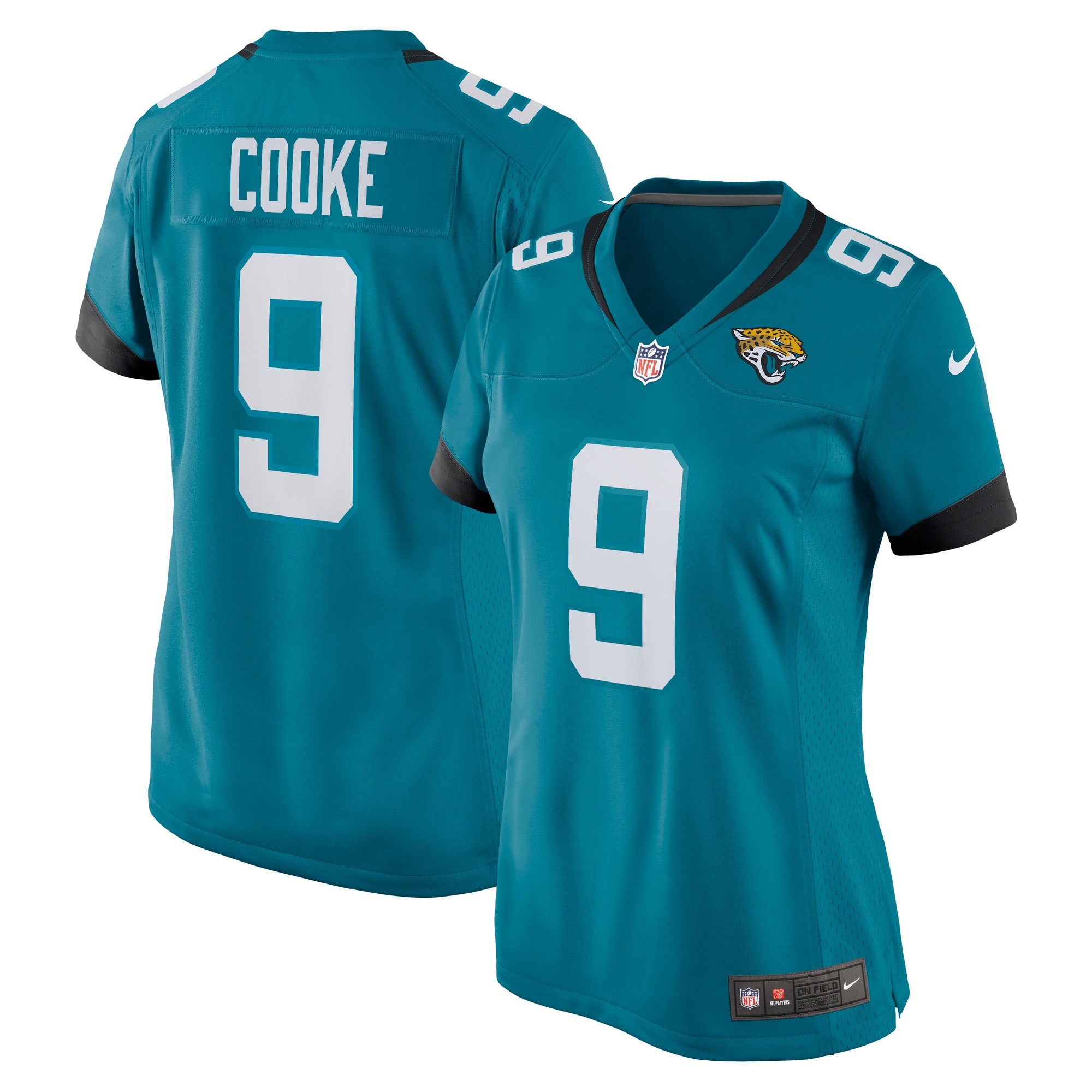 Jacksonville Jaguars Logan Cooke Teal Game NFL Jersey Women's