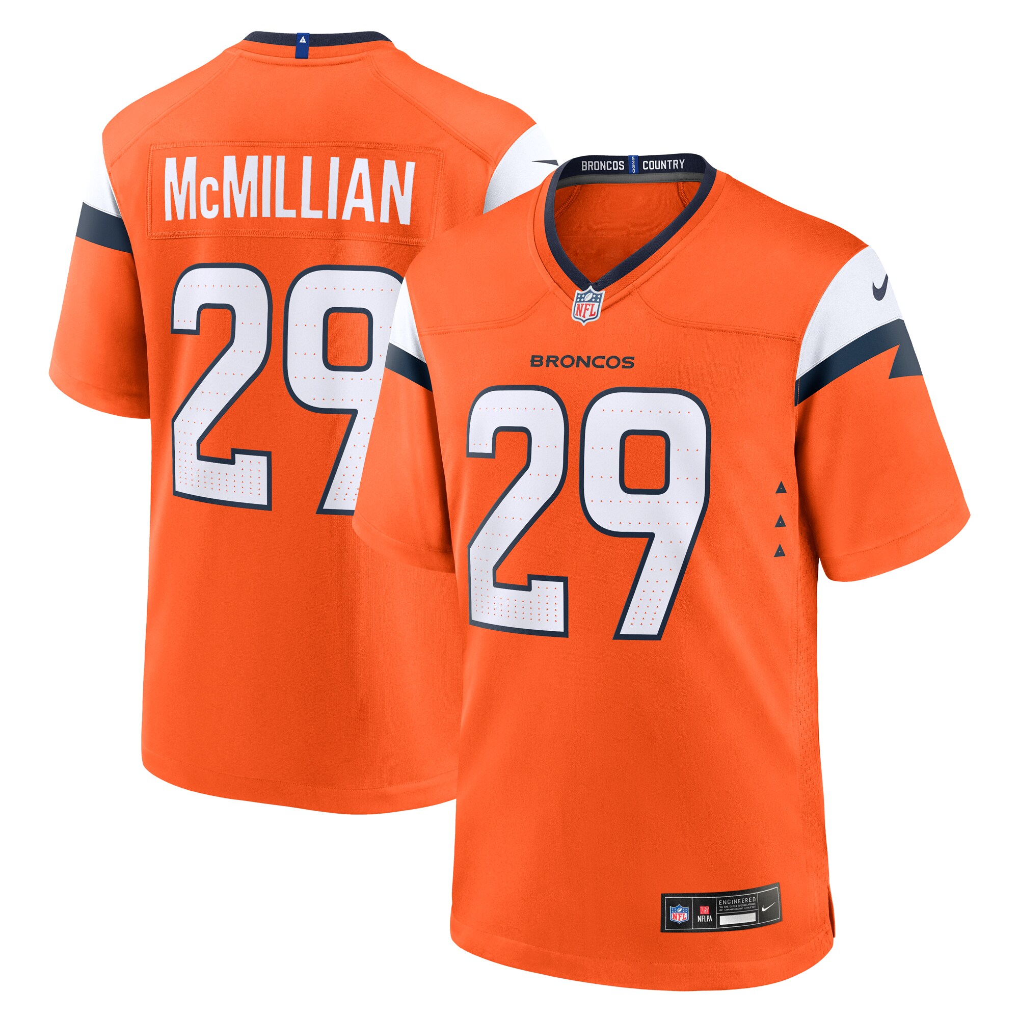 Denver Broncos Ja'Quan McMillian Orange Team Game NFL Jersey Men's