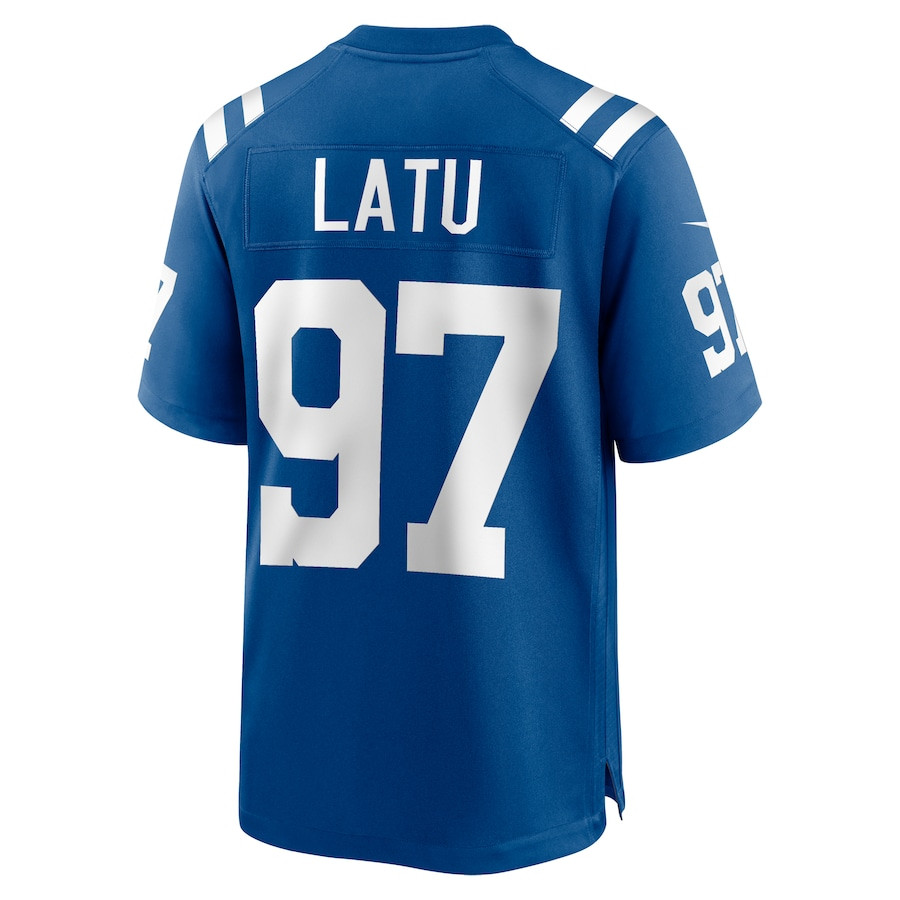 Laiatu Latu 97 Indianapolis Colts Game Royal NFL Jersey Men's