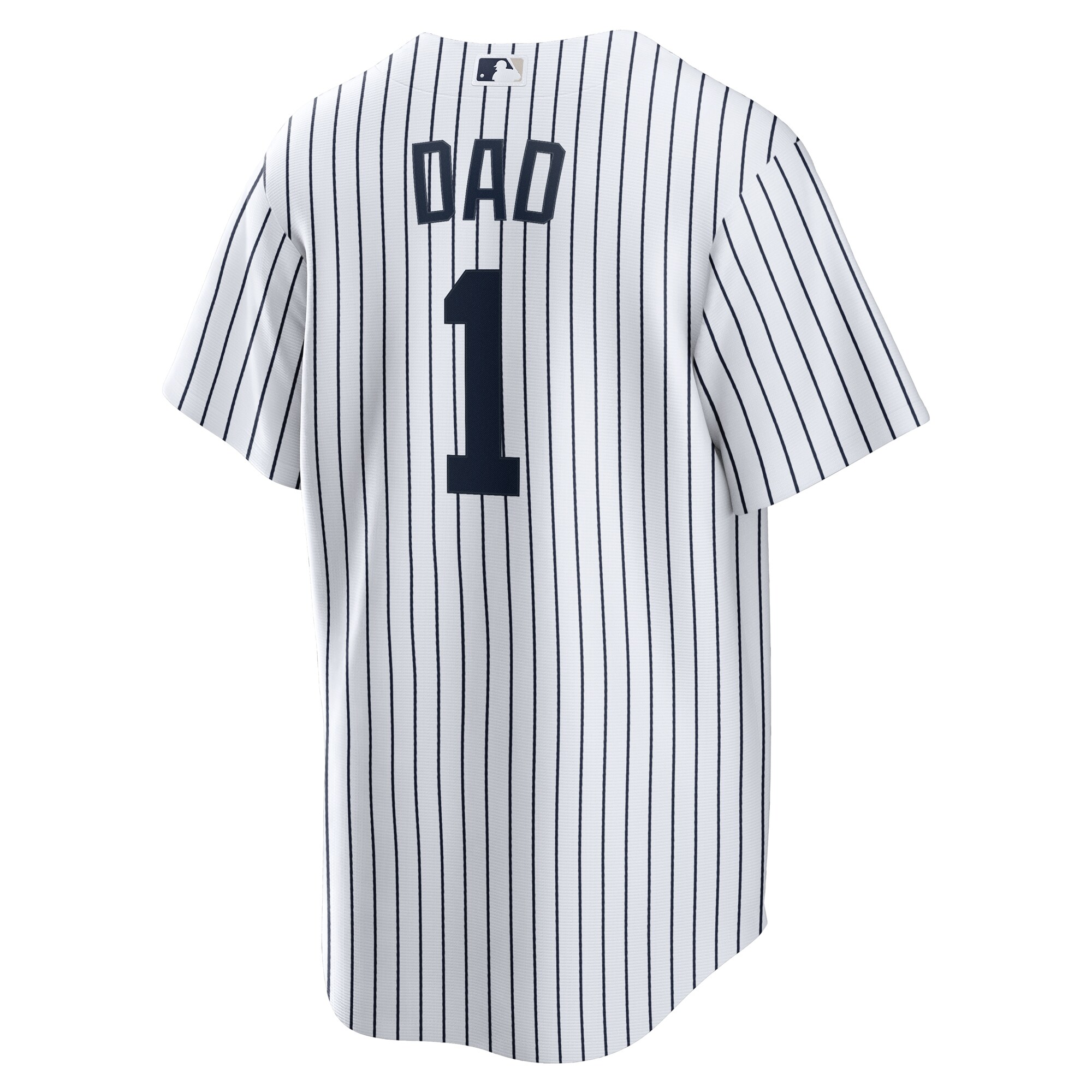 New York Yankees White #1 Dad Home MLB Jersey Men's