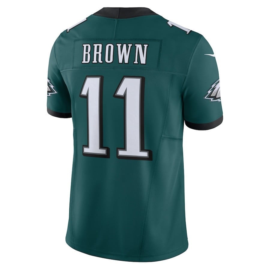 A.J. Brown 11 Philadelphia Eagles Vapor F.U.S.E. Limited Midnight Green NFL Jersey Men's