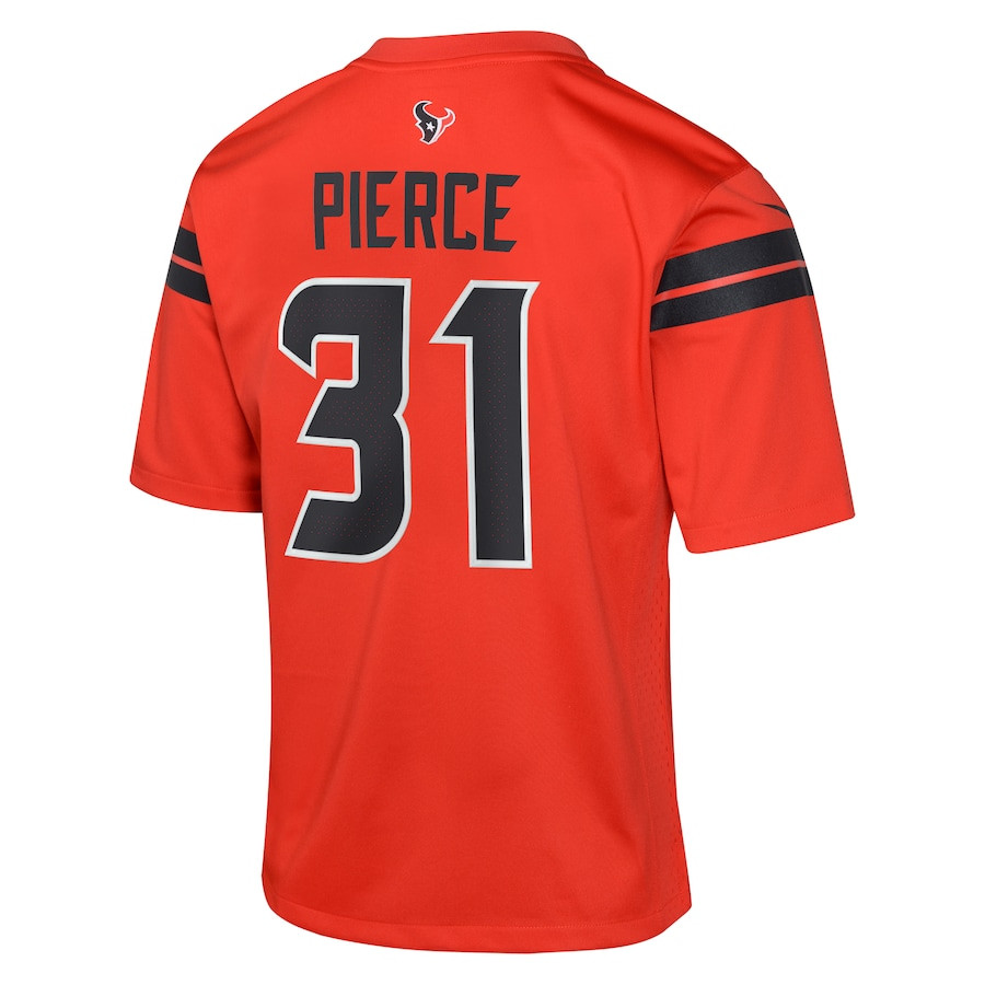 Dameon Pierce 31 Houston Texans Alternate Game Red NFL Jersey Youth