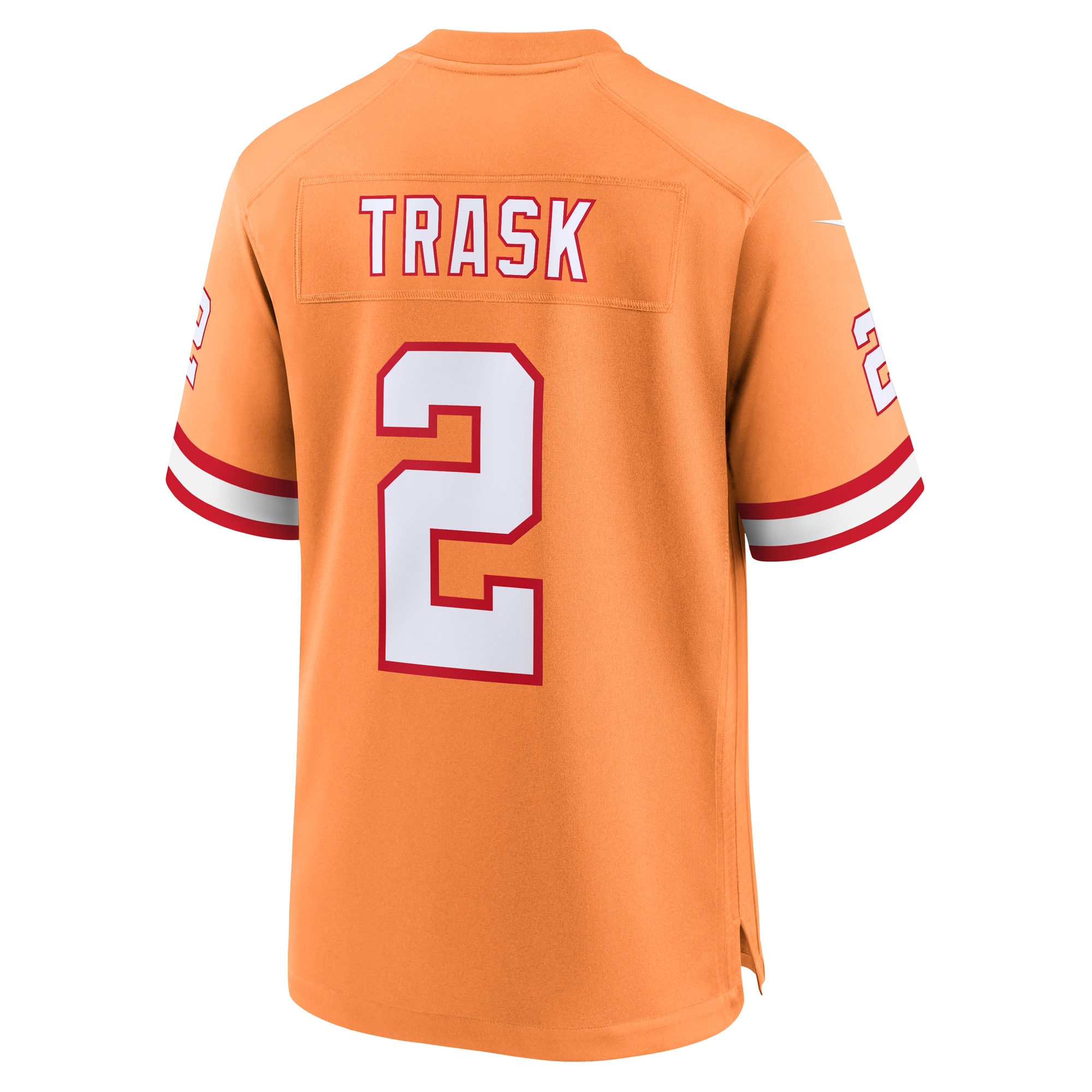 Tampa Bay Buccaneers Kyle Trask Orange Throwback Game NFL Jersey Men's