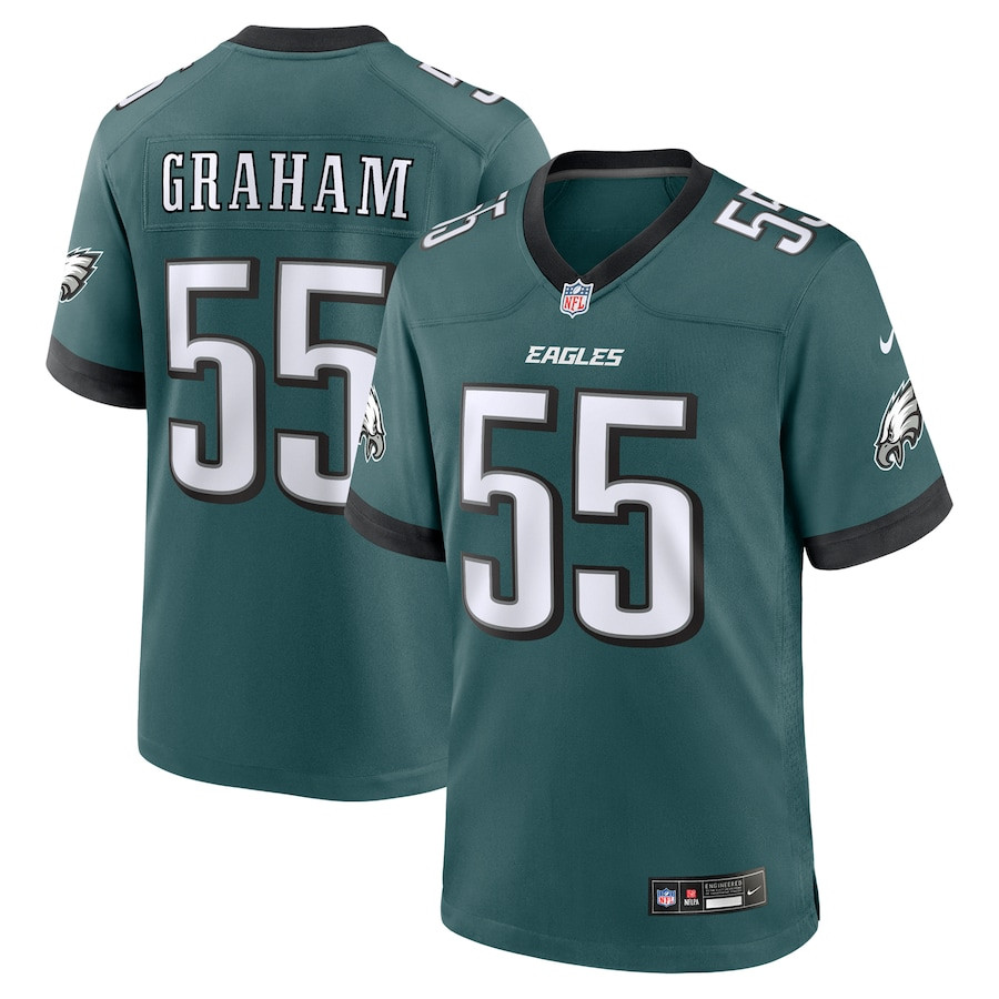 Brandon Graham 55 Philadelphia Eagles Team Game Midnight Green NFL Jersey Men's