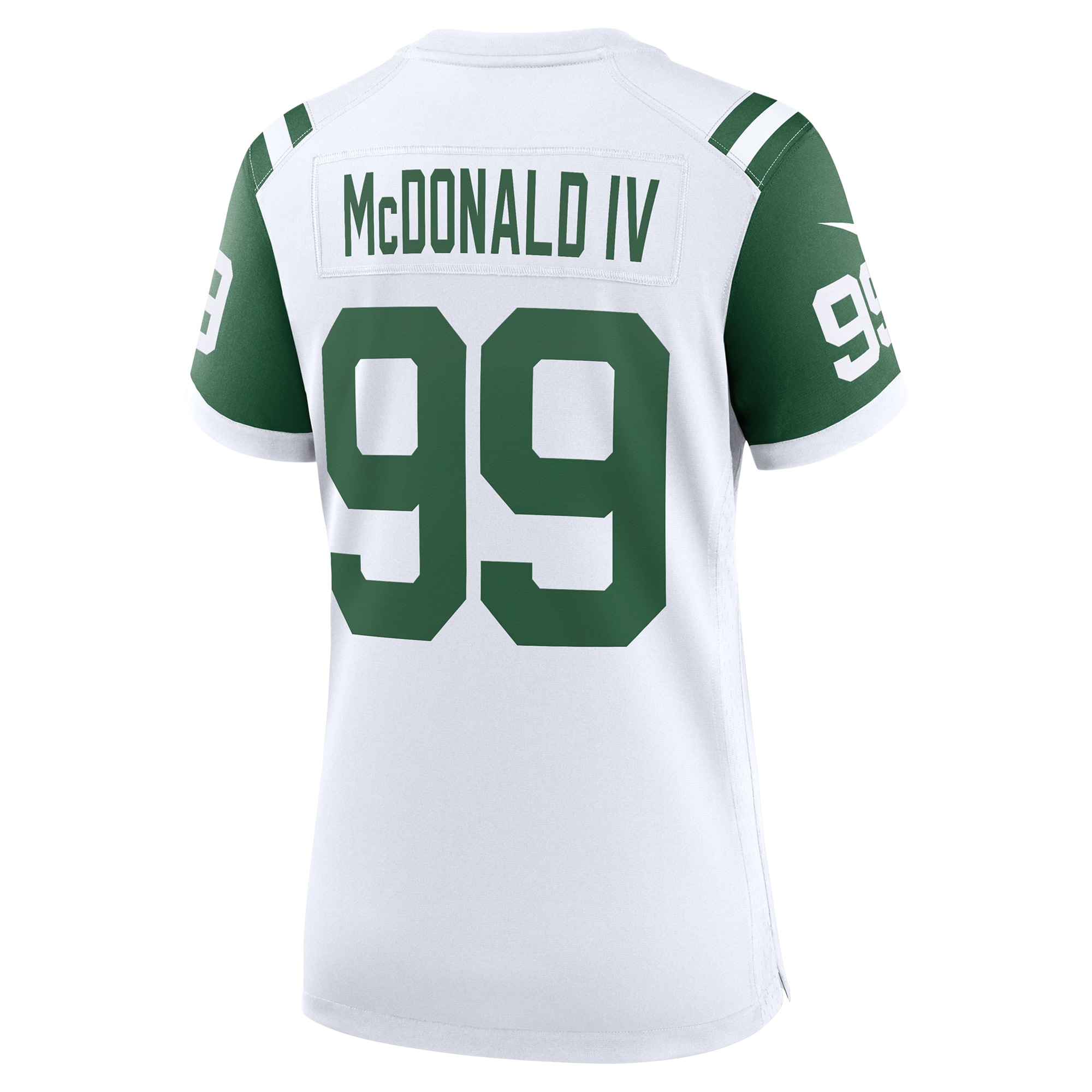 New York Jets Will McDonald IV White Classic Alternate Player Game NFL Jersey Women's