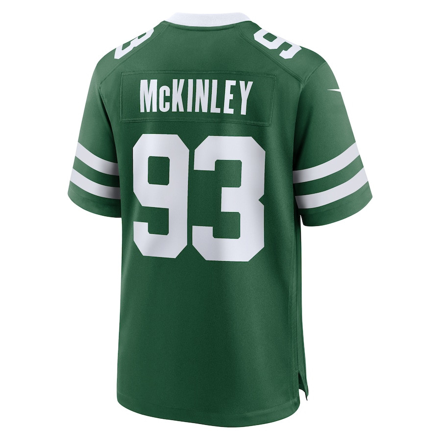Takk McKinley 93 New York Jets Team Game Legacy Green NFL Jersey Men's