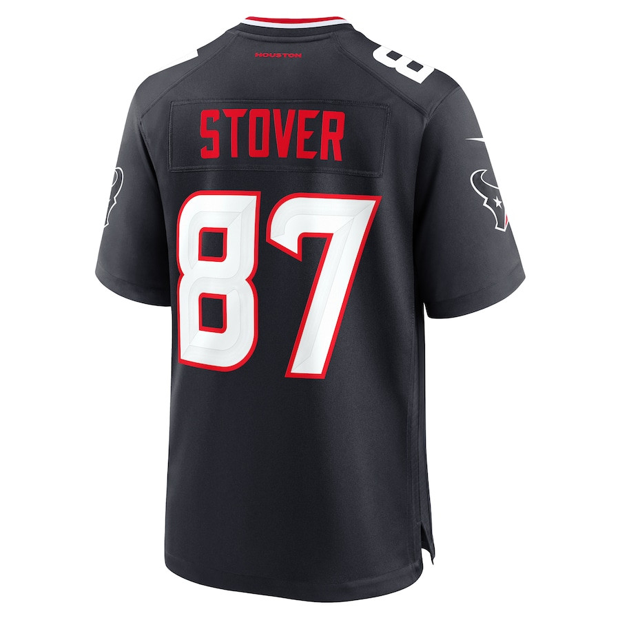 Cade Stover 87 Houston Texans Game Navy NFL Jersey Men's