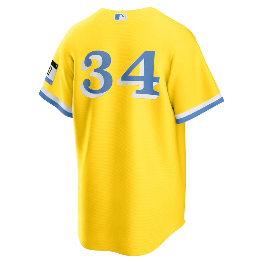 David Ortiz 34 Boston Red Sox City Connect Gold/Light Blue MLB Jersey Men's