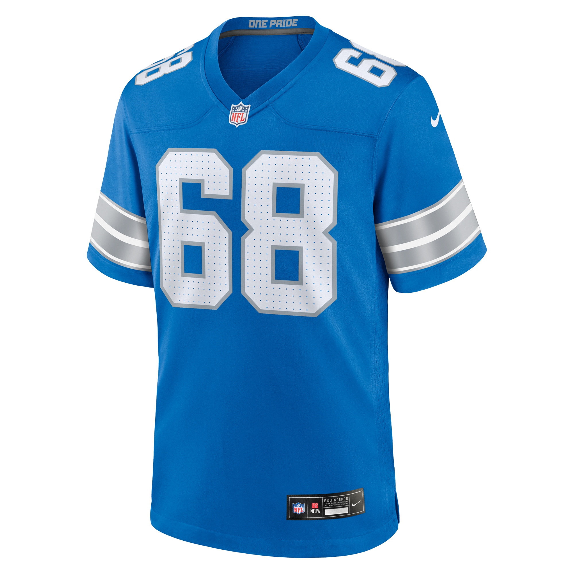 Detroit Lions Taylor Decker Blue Team Game NFL Jersey Men's