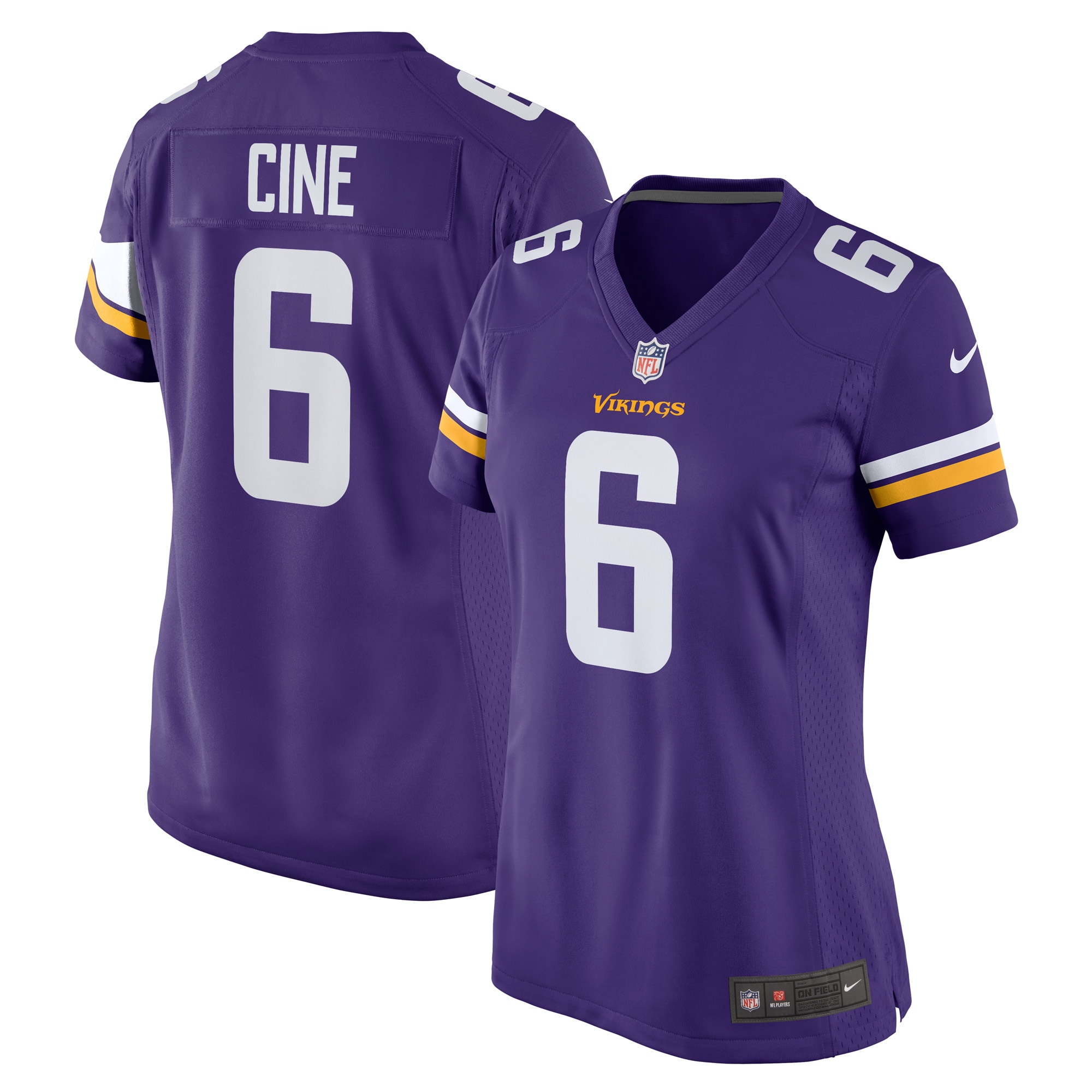 Minnesota Vikings Lewis Cine Purple Game Player NFL Jersey Women's