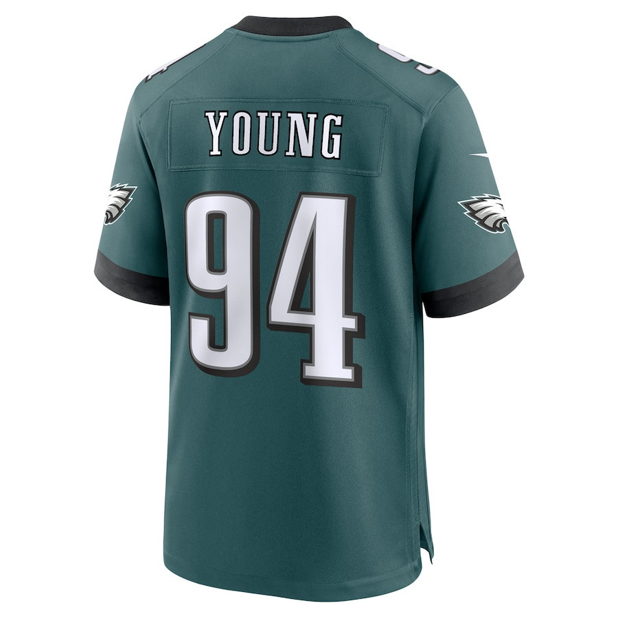 Byron Young #94 Philadelphia Eagles Super Bowl LIX Midnight Green NFL Jersey Men's