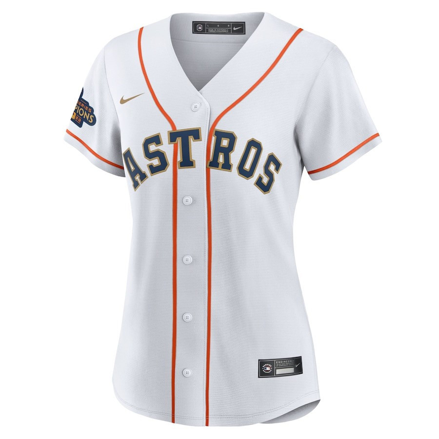 Houston Astros 2023 Gold Collection White/Gold MLB Jersey Women's