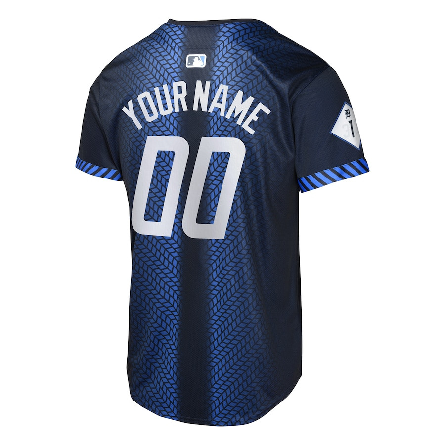 Detroit Tigers 2024 City Connect Limited Custom Navy MLB Jersey Youth
