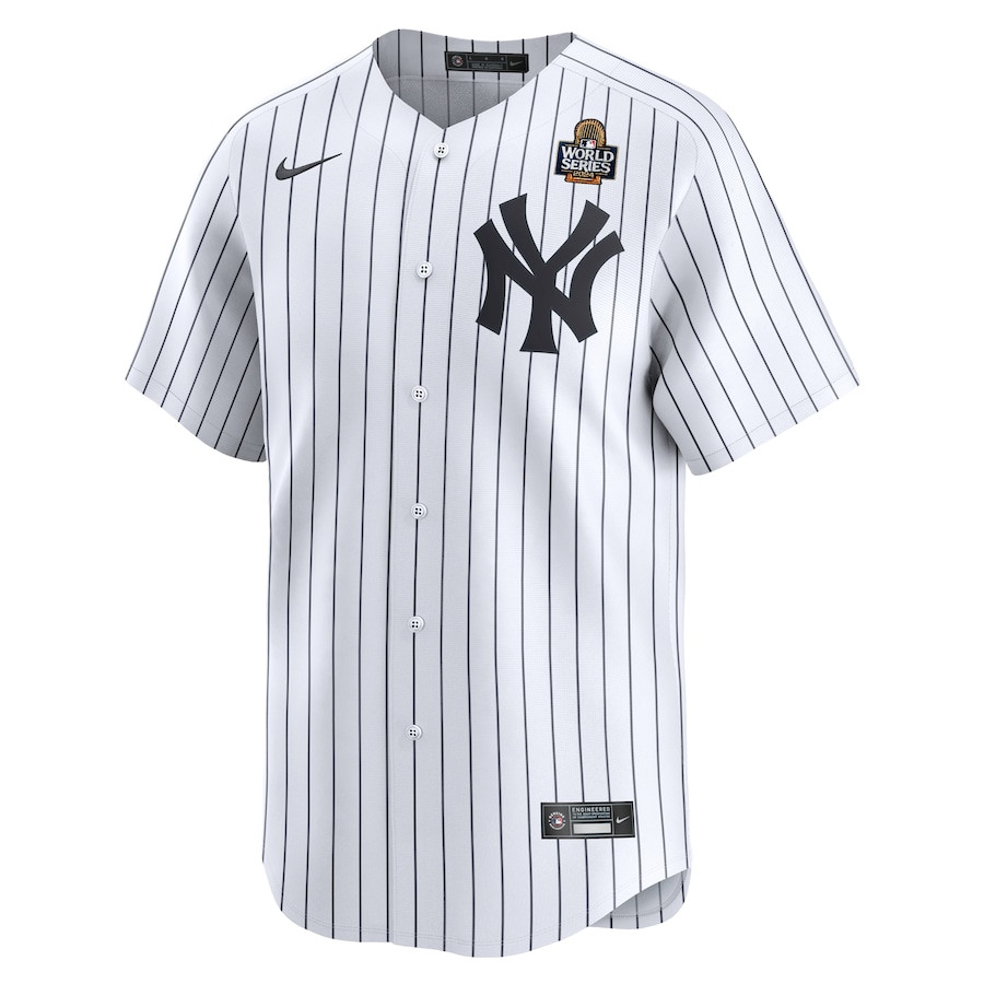 New York Yankees 2024 World Series Home Custom Limited White MLB Jersey Men's