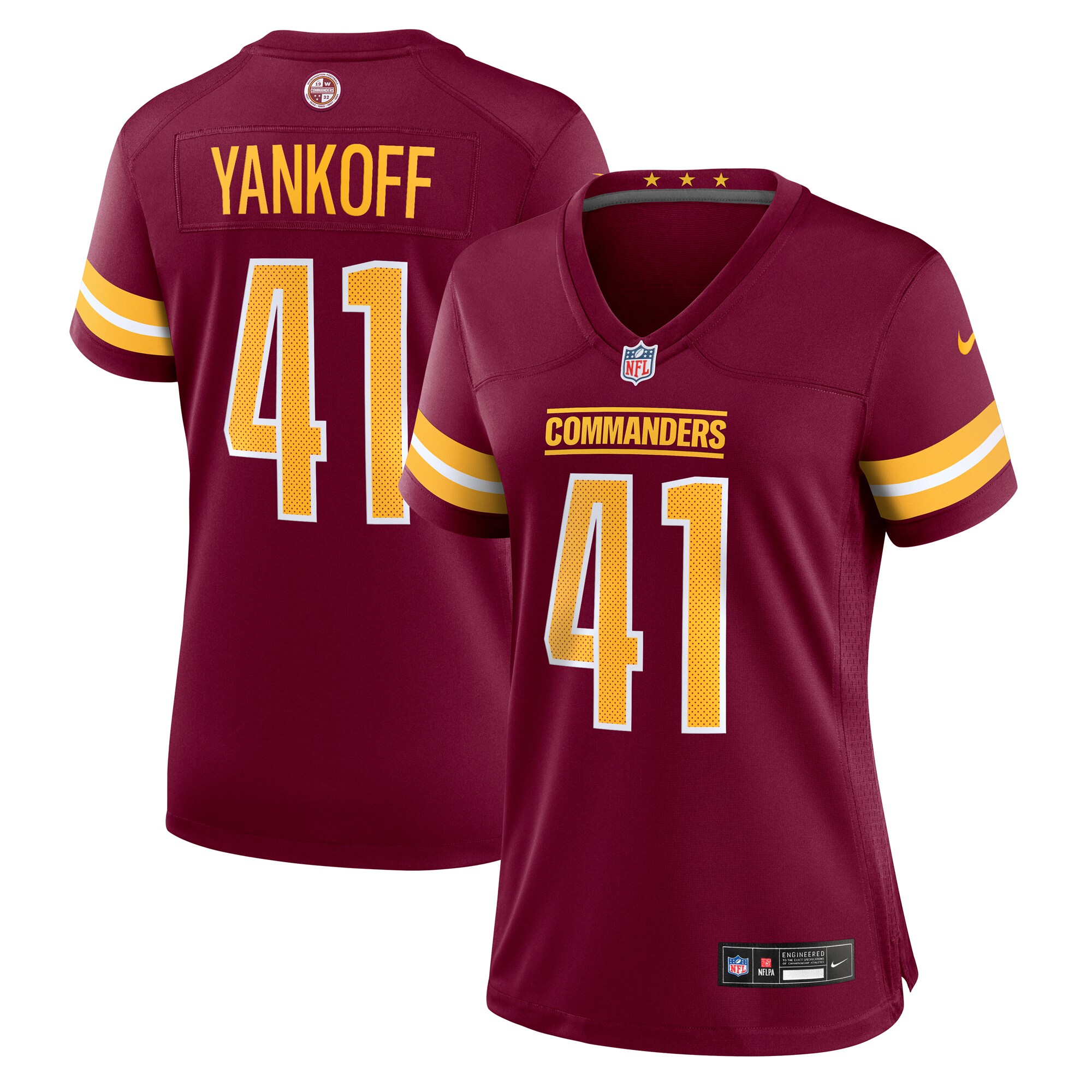 Washington Commanders Colson Yankoff Burgundy Game NFL Jersey Women's
