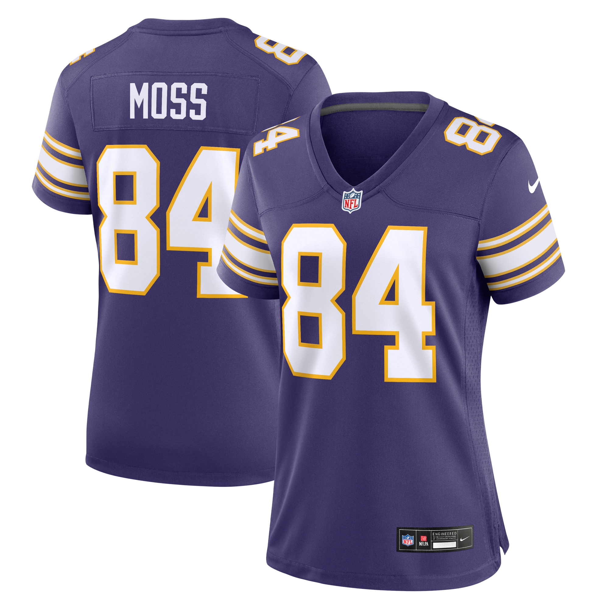 Minnesota Vikings Randy Moss Purple Classic Retired Player Game NFL Jersey Women's