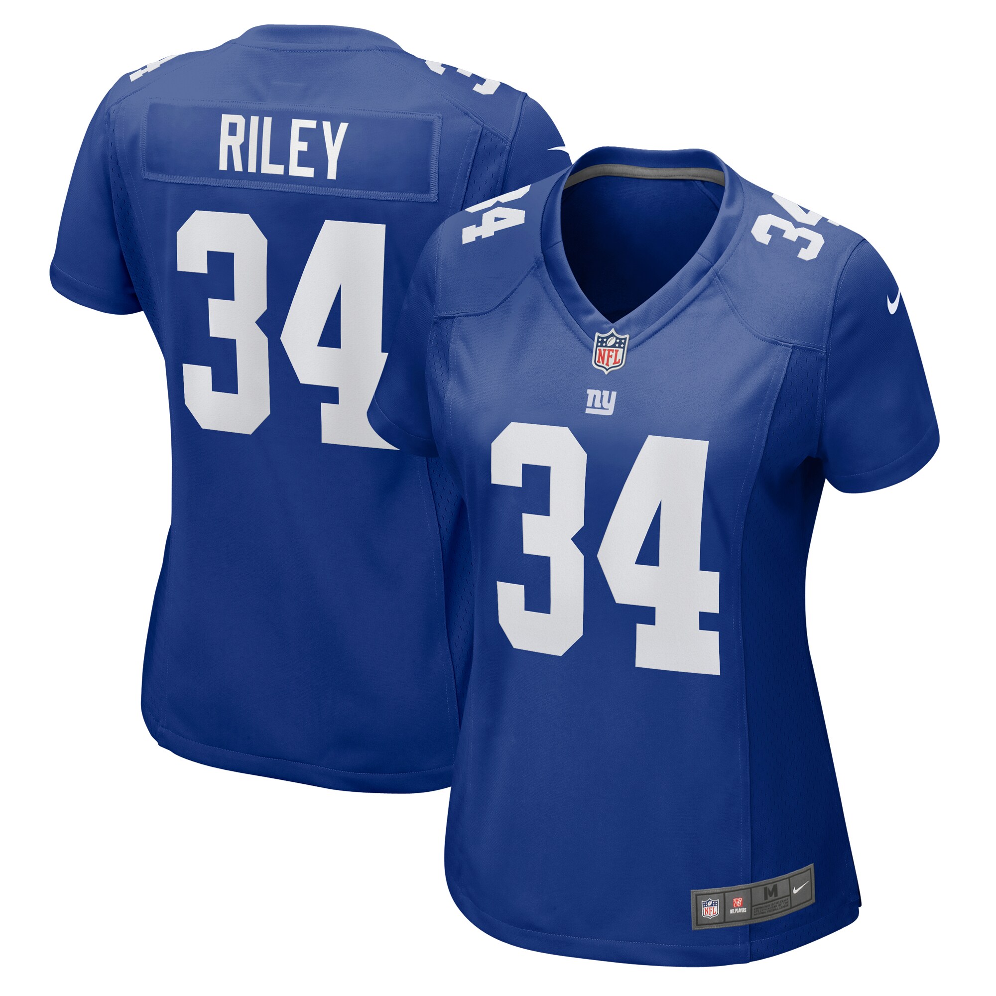 New York Giants Elijah Riley Royal Game NFL Jersey Women's