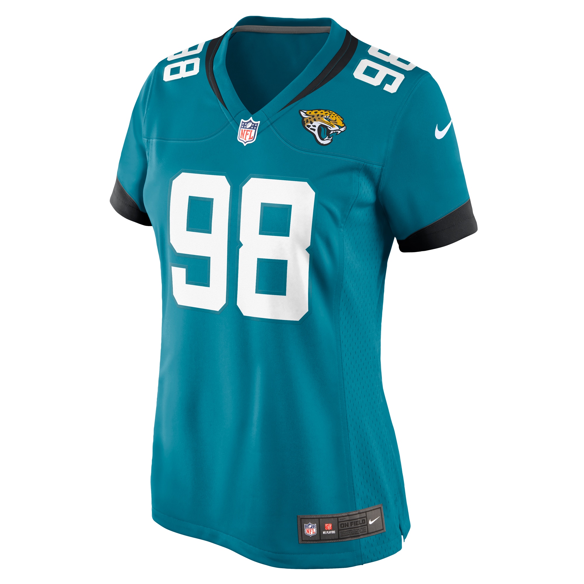 Jacksonville Jaguars Jefferson Teal Game NFL Jersey Women's