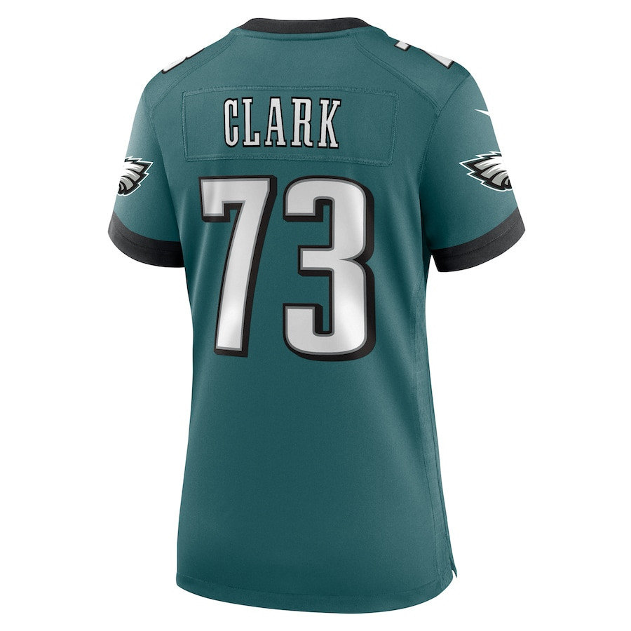 Le'Raven Clark 73 Philadelphia Eagles Team Game Midnight Green NFL Jersey Women's