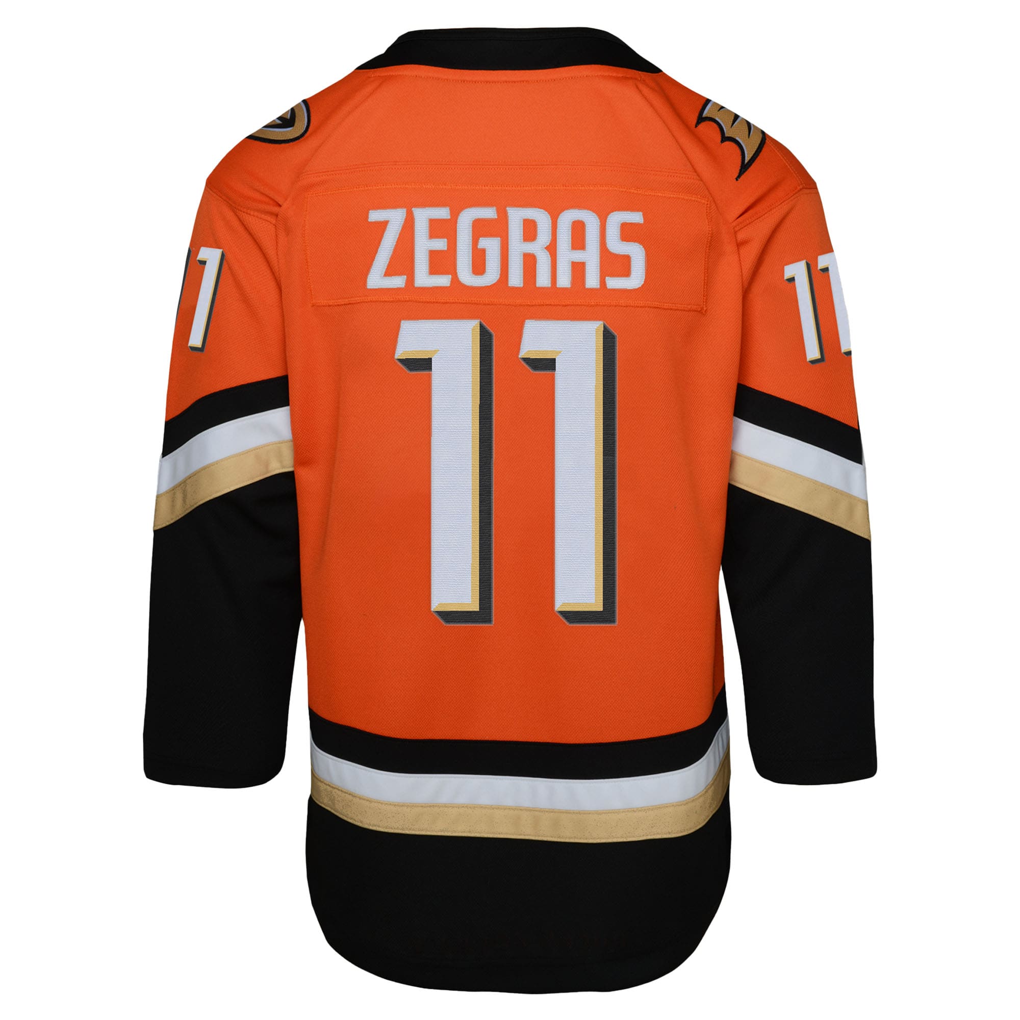 Anaheim Ducks Trevor Zegras Orange Premier Player NHL Jersey Youth