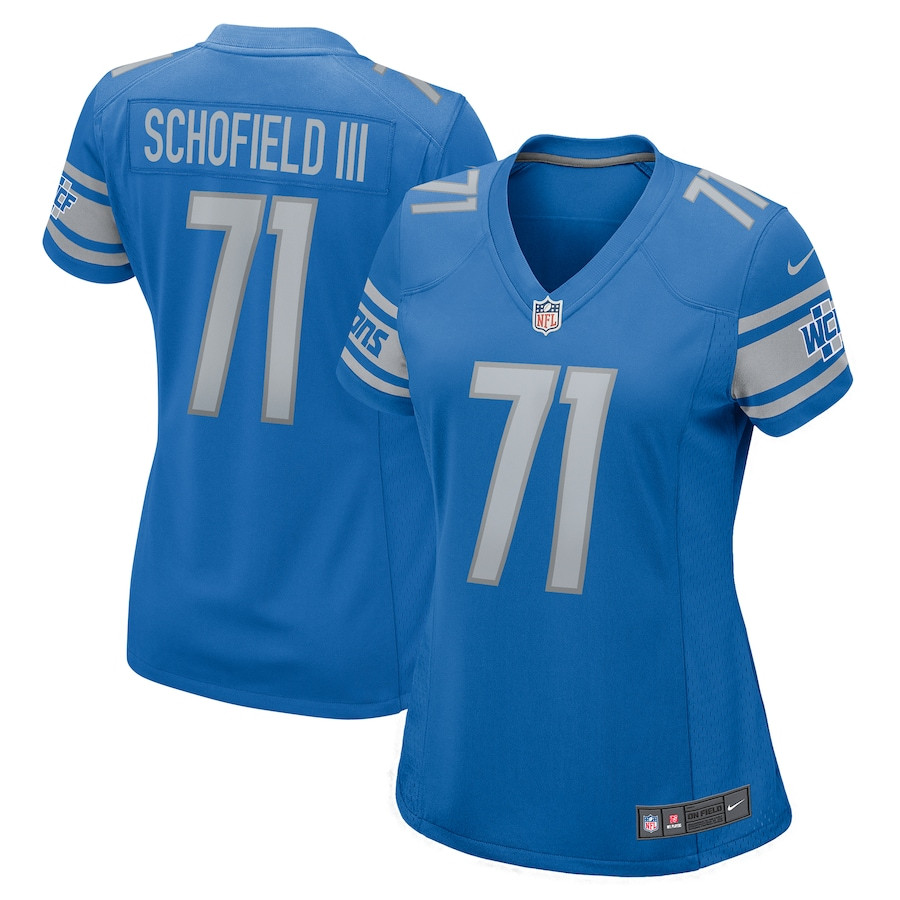 Michael Schofield 71 Detroit Lions Game Blue NFL Jersey Women's