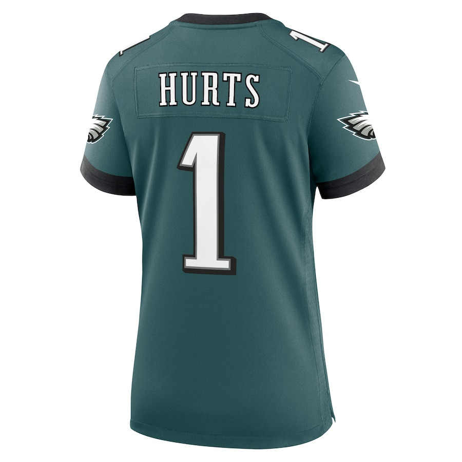 Jalen Hurts 1 Philadelphia Eagles Game Midnight Green NFL Jersey Women's