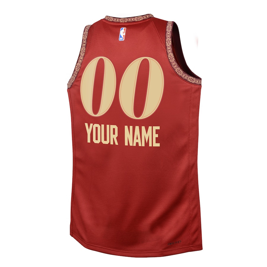 Cleveland Cavaliers 2023/24 City Edition Swingman Custom Wine NBA Jersey Youth