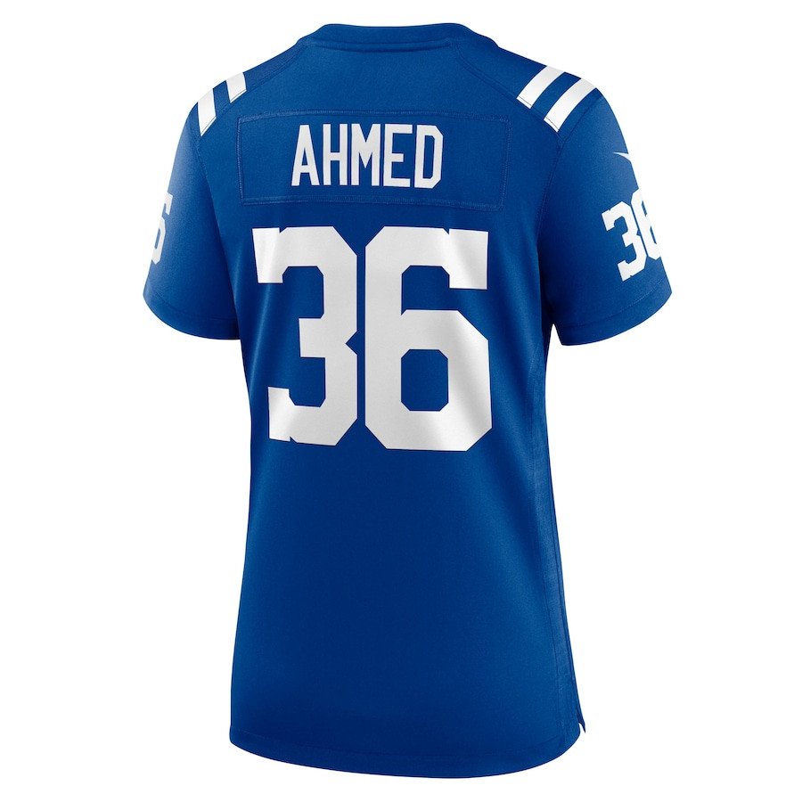 Salvon Ahmed 36 Indianapolis Colts Team Game Royal NFL Jersey Women's