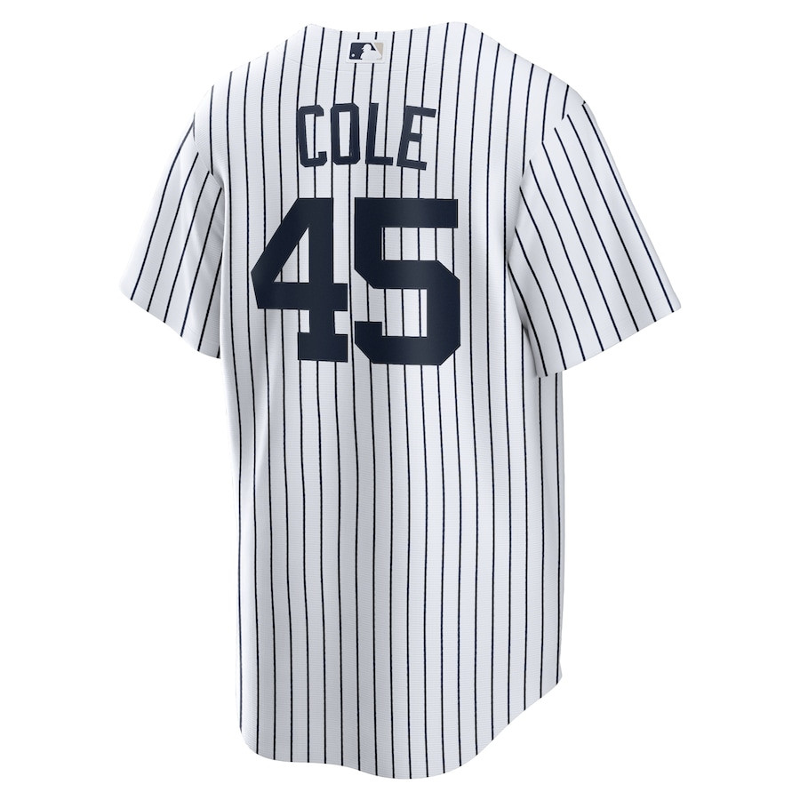 Gerrit Cole 45 New York Yankees Home White MLB Jersey Men's