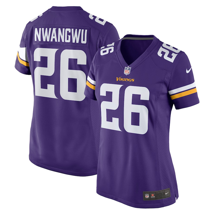 Kene Nwangwu 26 Minnesota Vikings Game Purple NFL Jersey Women's