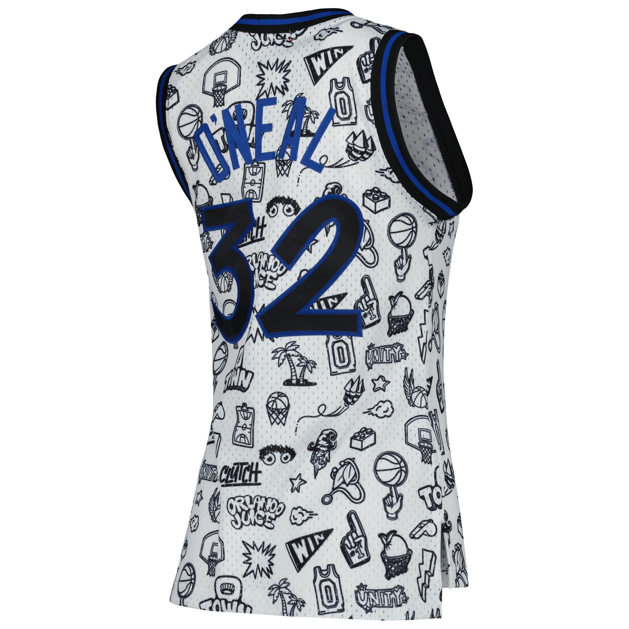 Mitchell Ness Shaquille O'Nea White Orlando Magicc 1994 Doodle Swingman NBA Jersey Women's