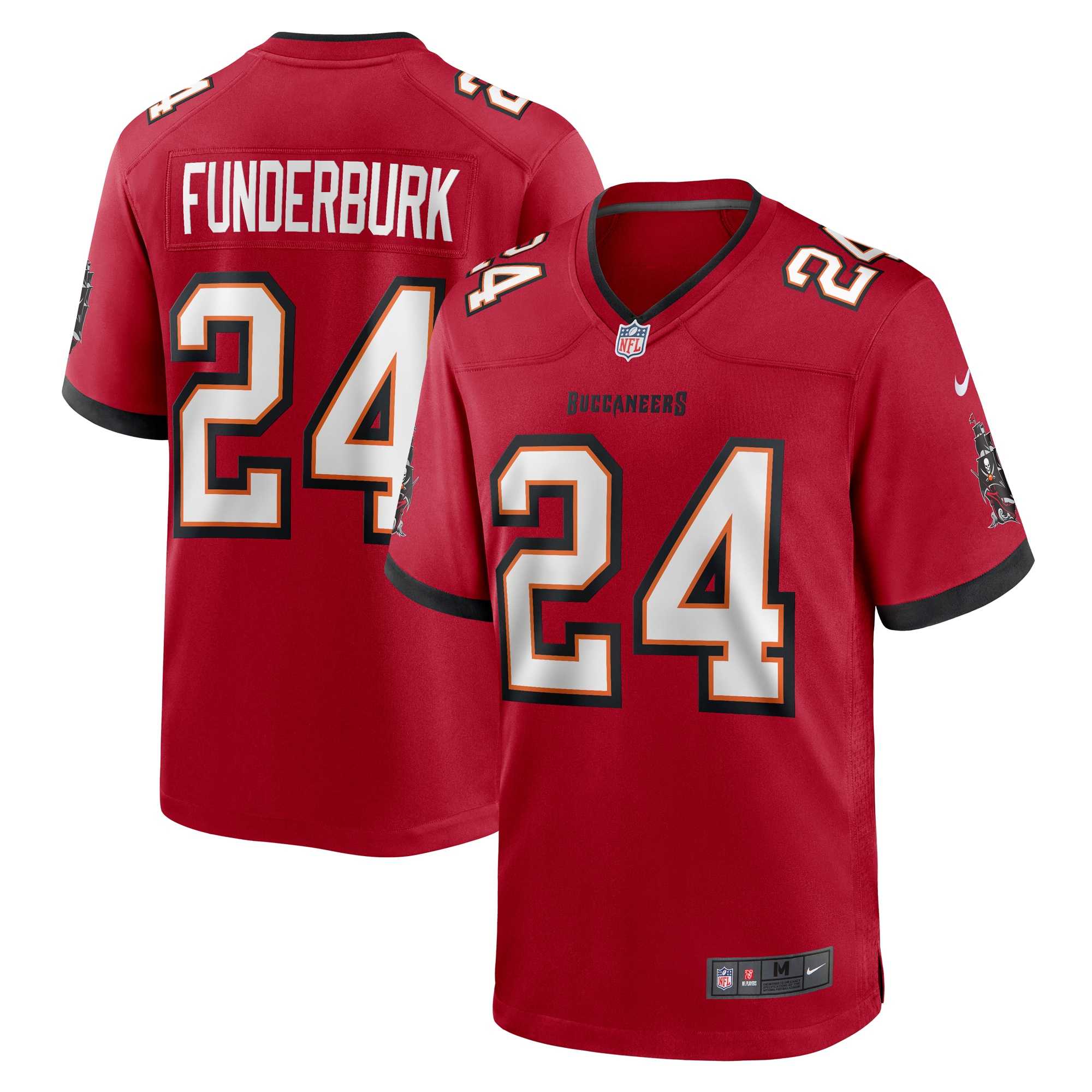 Tampa Bay Buccaneers Tyrek Funderburk Red Game NFL Jersey Men's