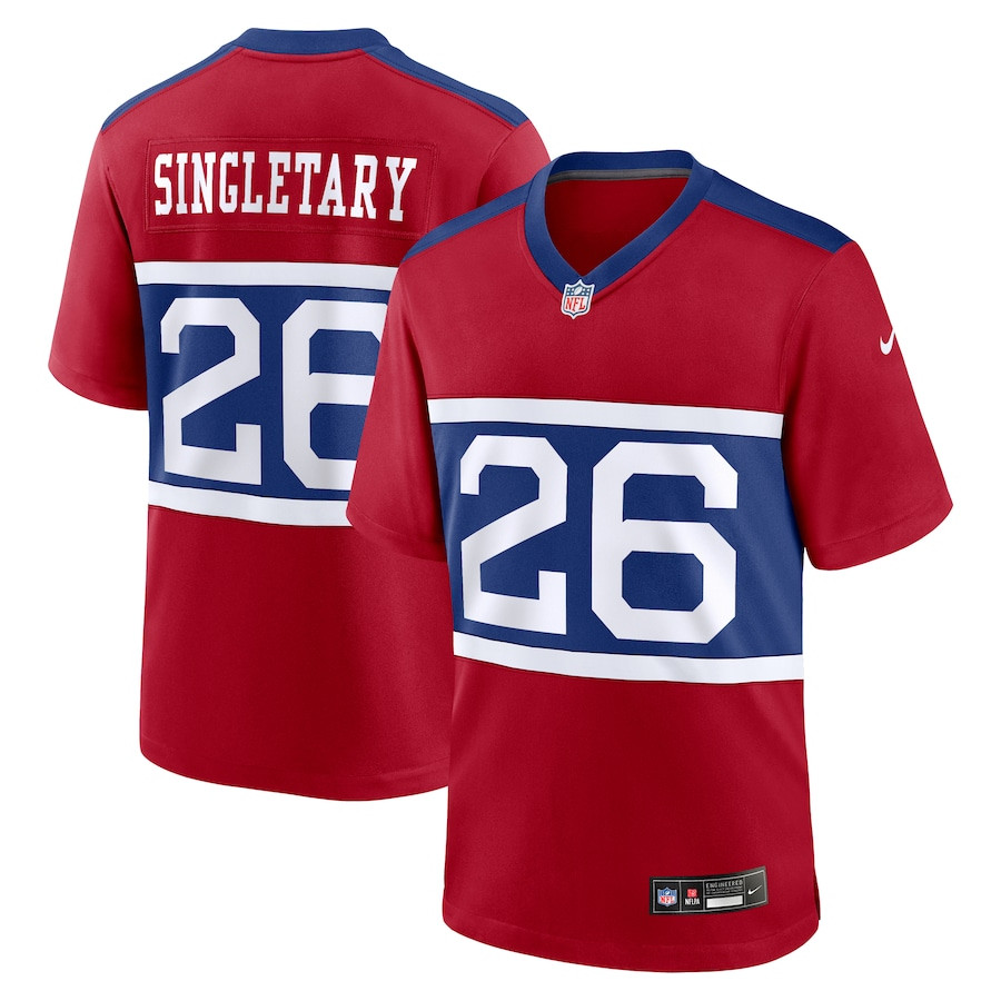 Devin Singletary 26 New York Giants Alternate Game Century Red NFL Jersey Men's