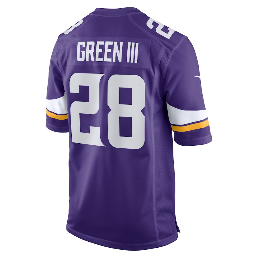 A.J. Green III 28 Minnesota Vikings Team Game Purple NFL Jersey Men's