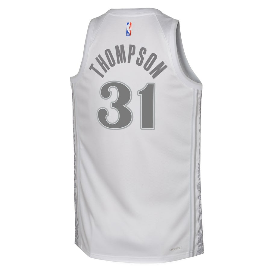 Klay Thompson 31 Dallas Mavericks 2024/25 Swingman Playe City Editio White NBA Jersey Youth