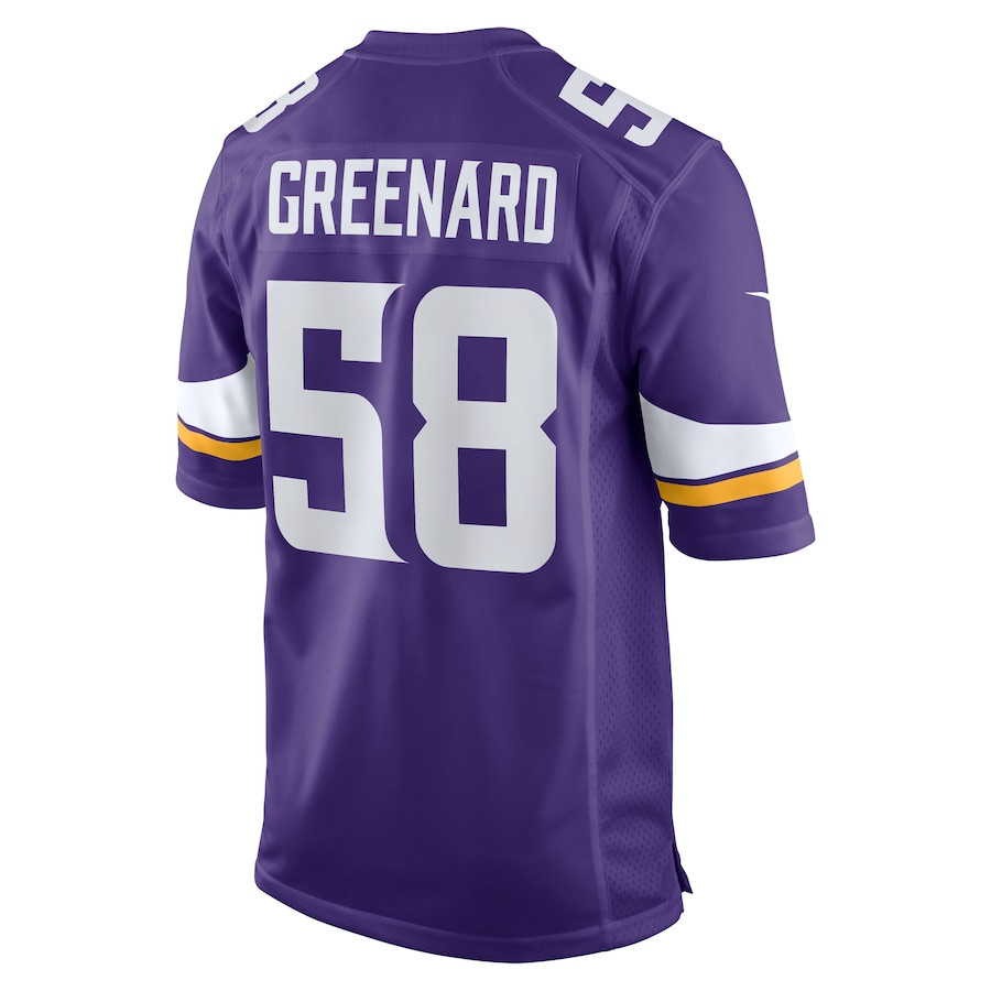 Jonathan Greenard 58 Minnesota Vikings Team Game Purple NFL Jersey Men's