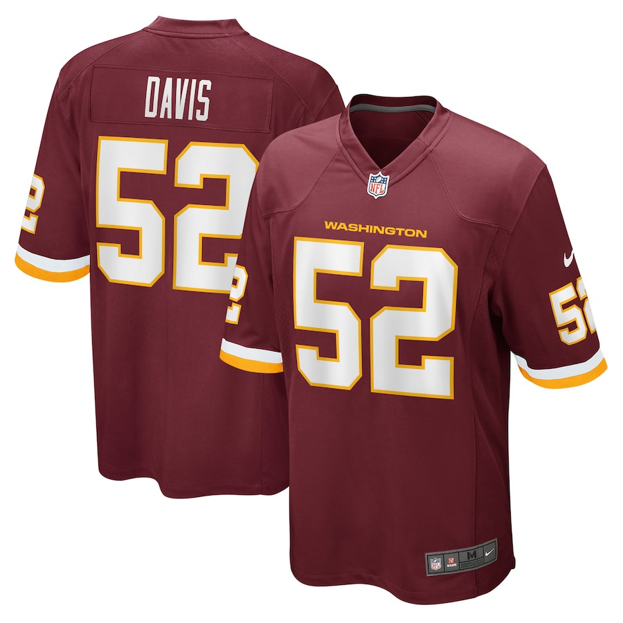 Jamin Davis 52 Washington Commanders Team Game Burgundy NFL Jersey Men's