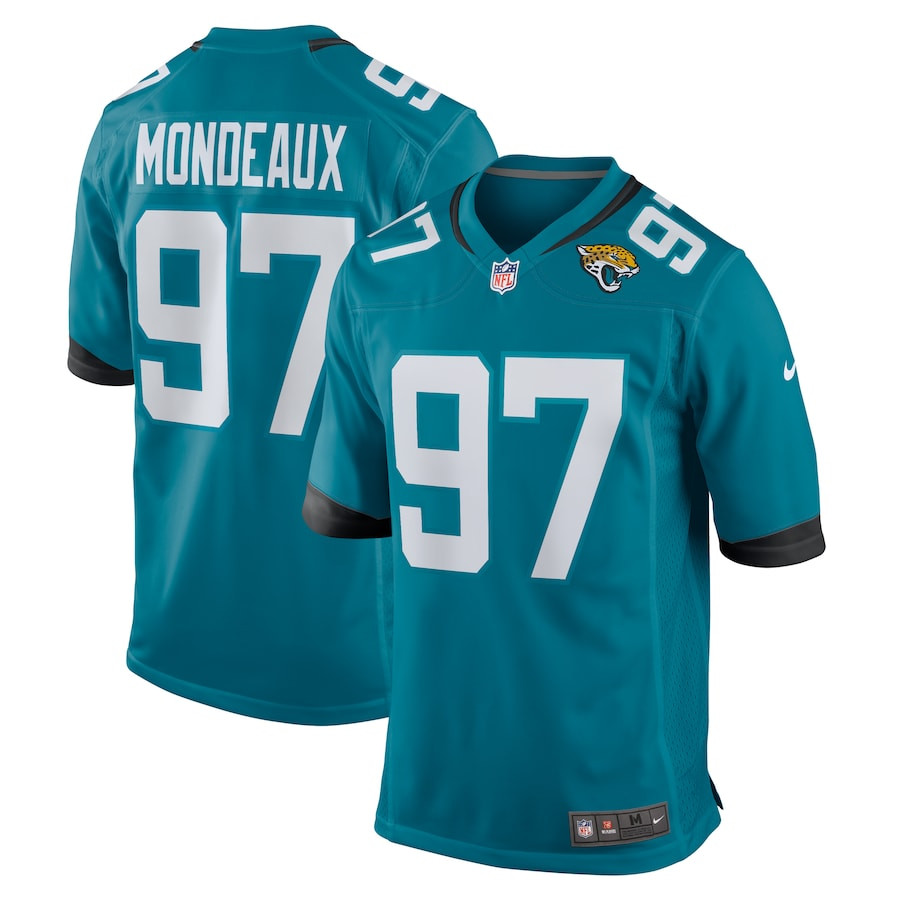 Henry Mondeaux 97 Jacksonville Jaguars Game Teal NFL Jersey Men's