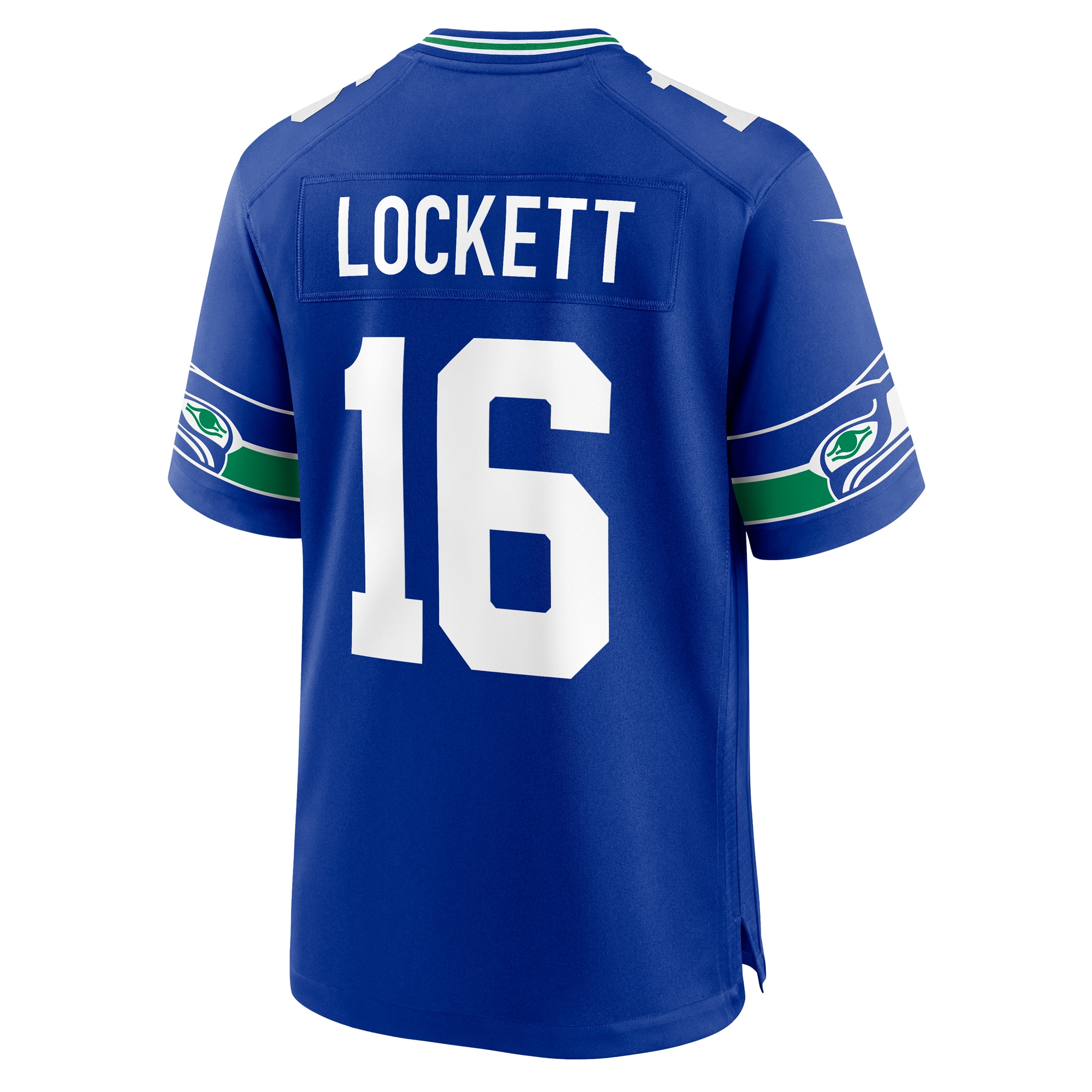 Seattle Seahawks Tyler Lockett Royal Throwback Player Game NFL Jersey Men's