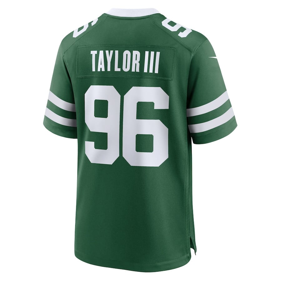 Leonard Taylor III 96 New York Jets Team Game Legacy Green NFL Jersey Men's