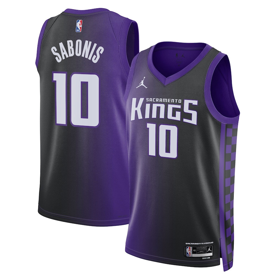 Domantas Sabonis 10 Sacramento Kings Unisex Swingman Statement Edition Purple/Black NBA Jersey Unisex