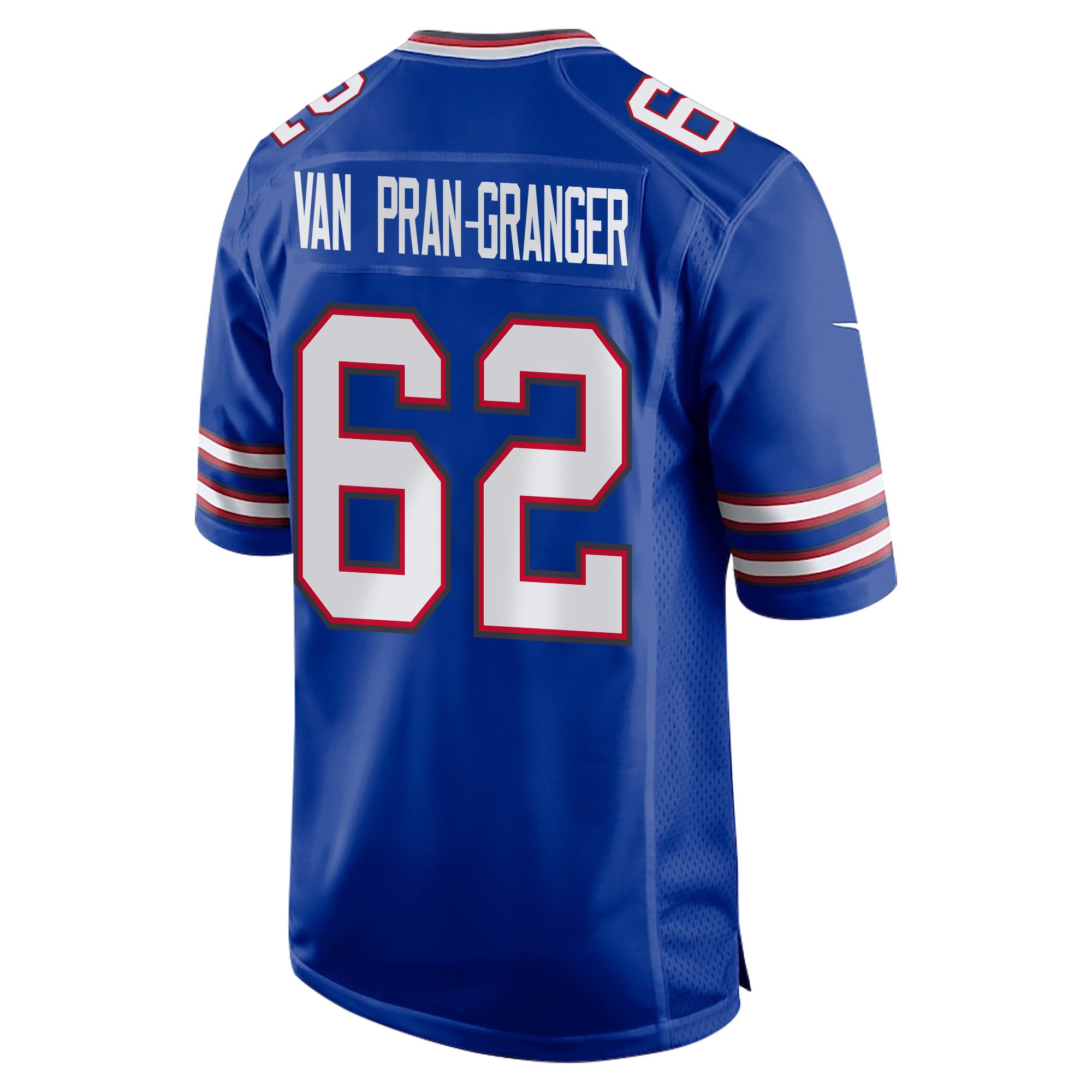 Sedrick Van Pran-Granger 62 Buffalo Bills Super Bowl LIX Champions Patch New Orleans The Ultimate Showdown' EMBROIDERED Game Royal NFL Jersey Men's