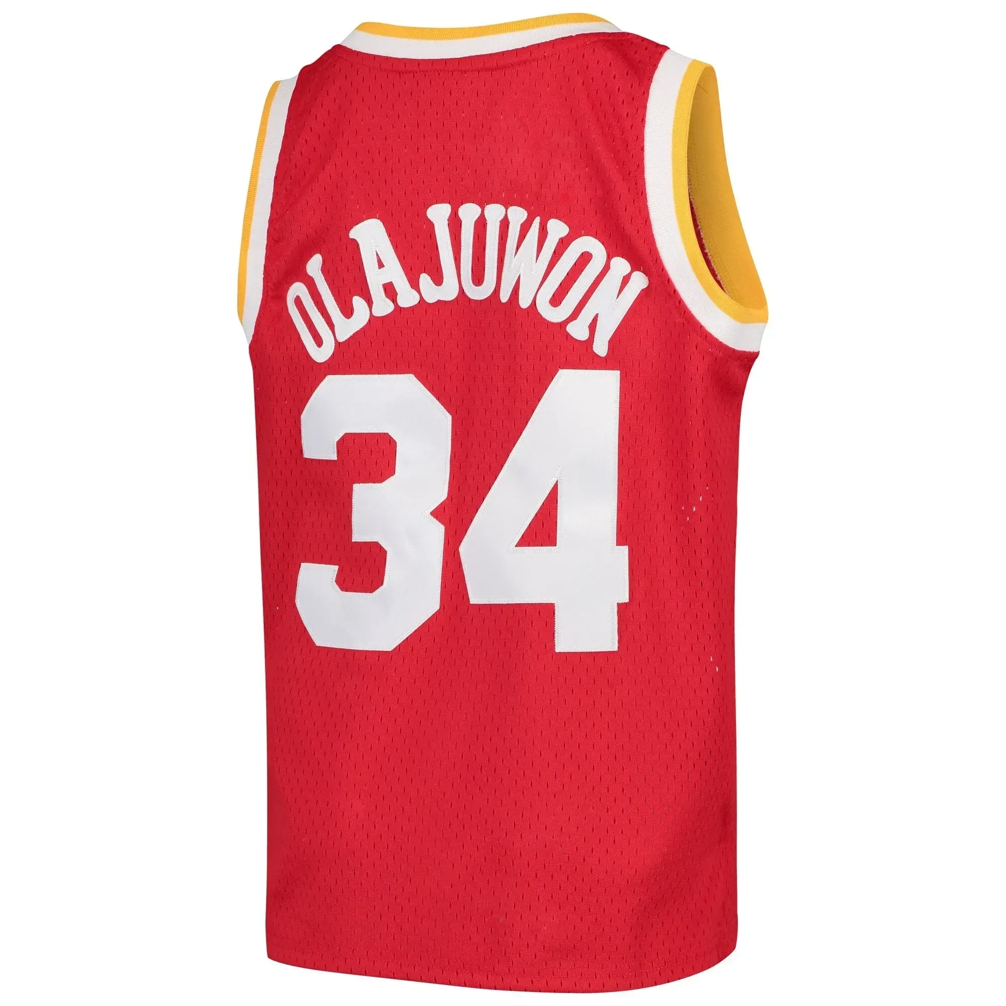 Hakeem Olajuwon Houston Rockets Mitchell&Nes Swingman Throwback Red NBA Jersey Youth