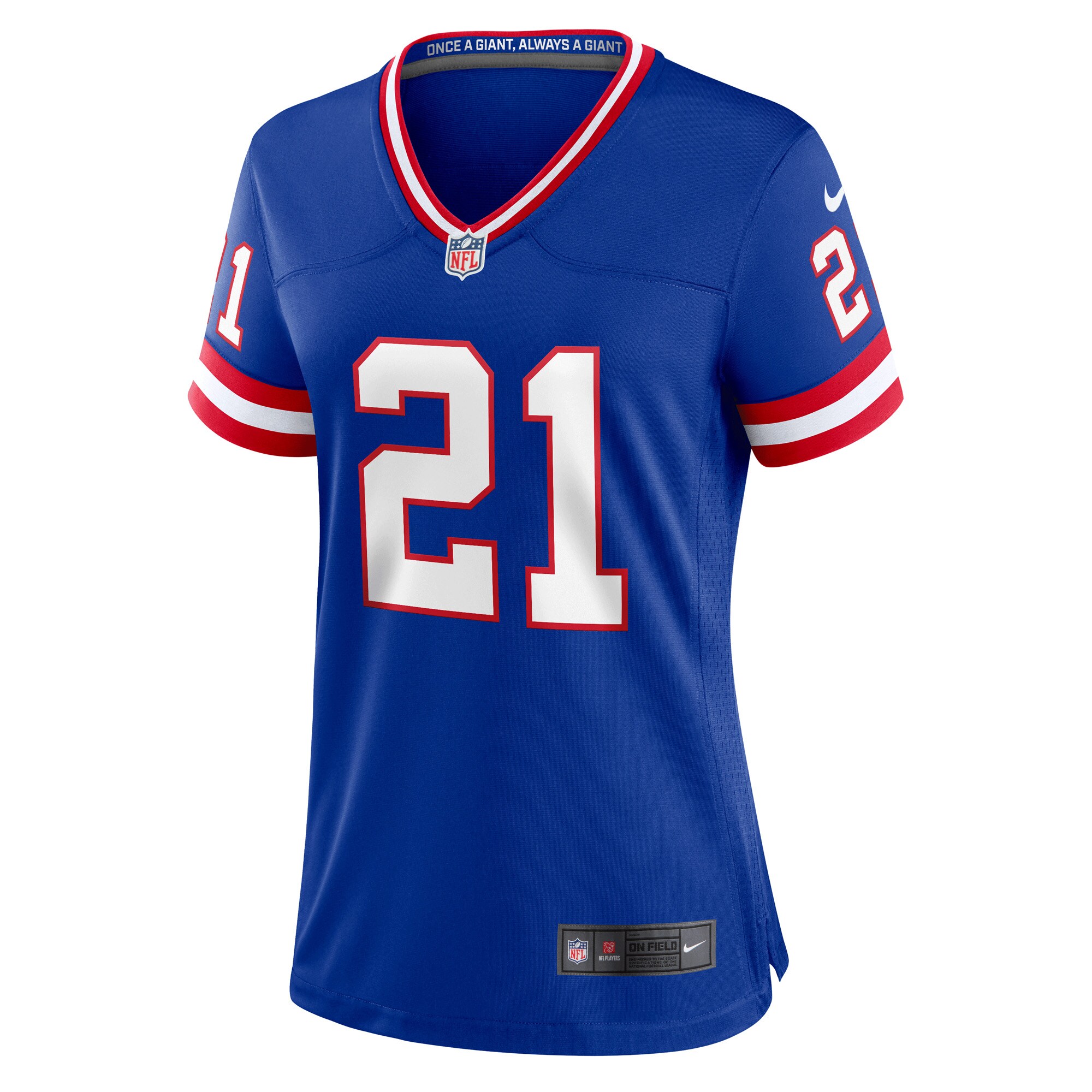 New York Giants Tiki Barber Royal Classic Retired Player Game NFL Jersey Women's