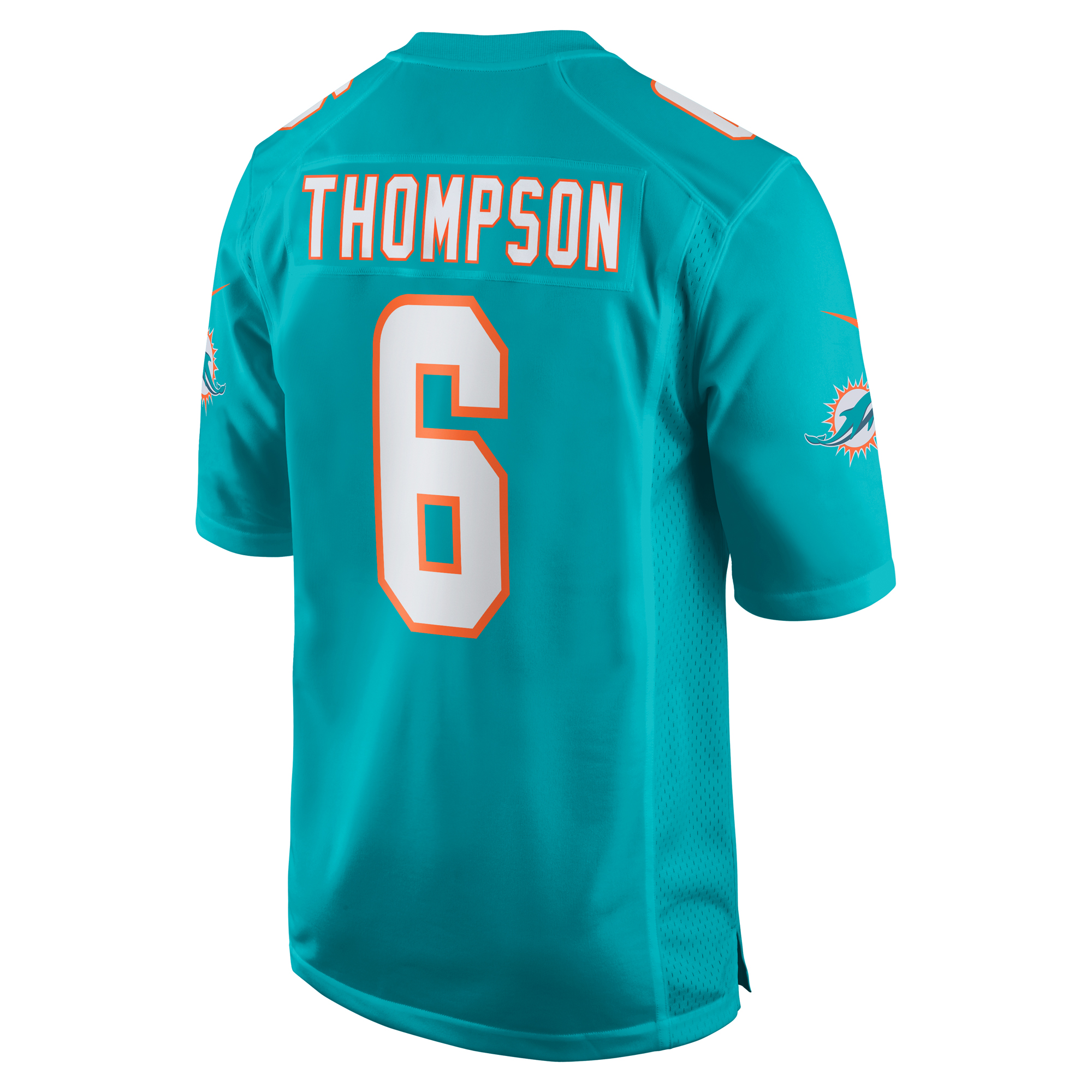 Miami Dolphins Skylar Thompson Aqua Team Game NFL Jersey Men's