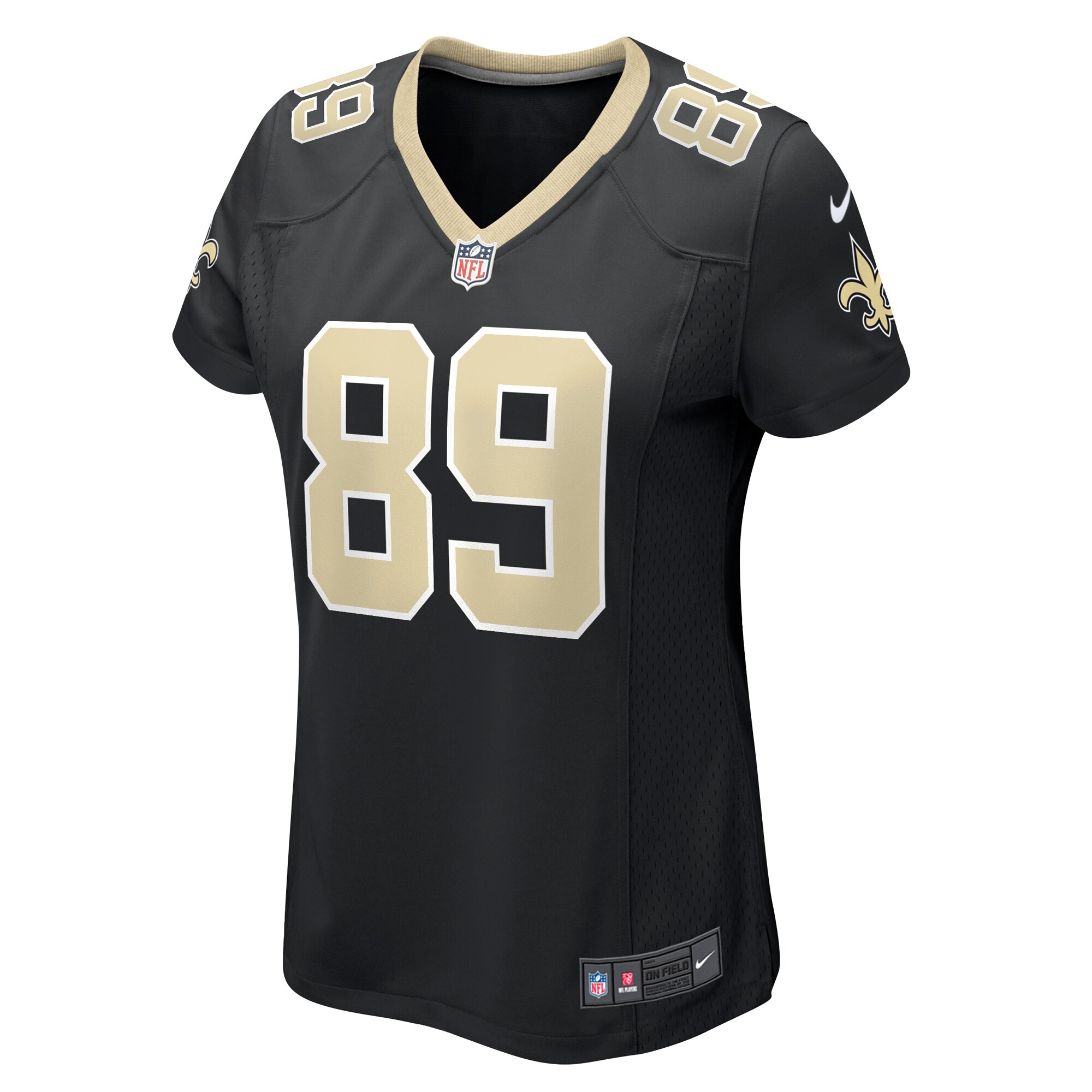 New Orleans Saints Tommy Hudson Black Team Game NFL Jersey Women's