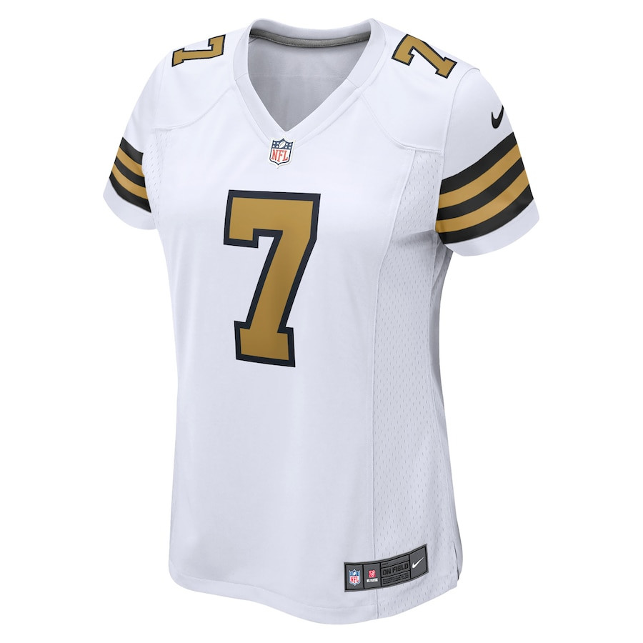 Taysom Hill 7 New Orleans Saints Alternate Game White NFL Jersey Women's