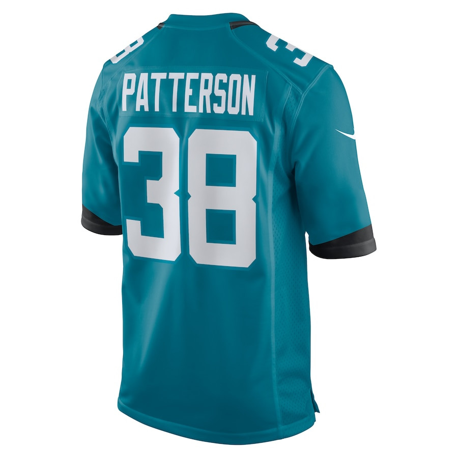 Riley Patterson 38 Jacksonville Jaguars Alternate Game Teal NFL Jersey Men's