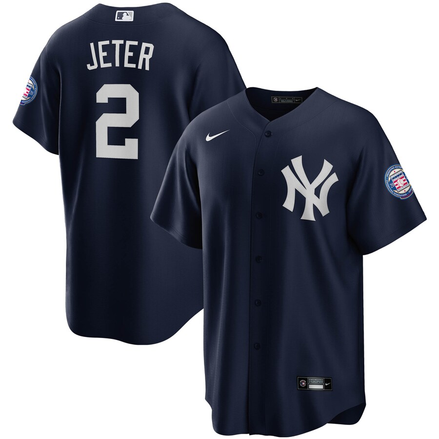 Derek Jeter New York Yankees 2020 Hall of Fame Induction Alternate Player Name Jersey Navy