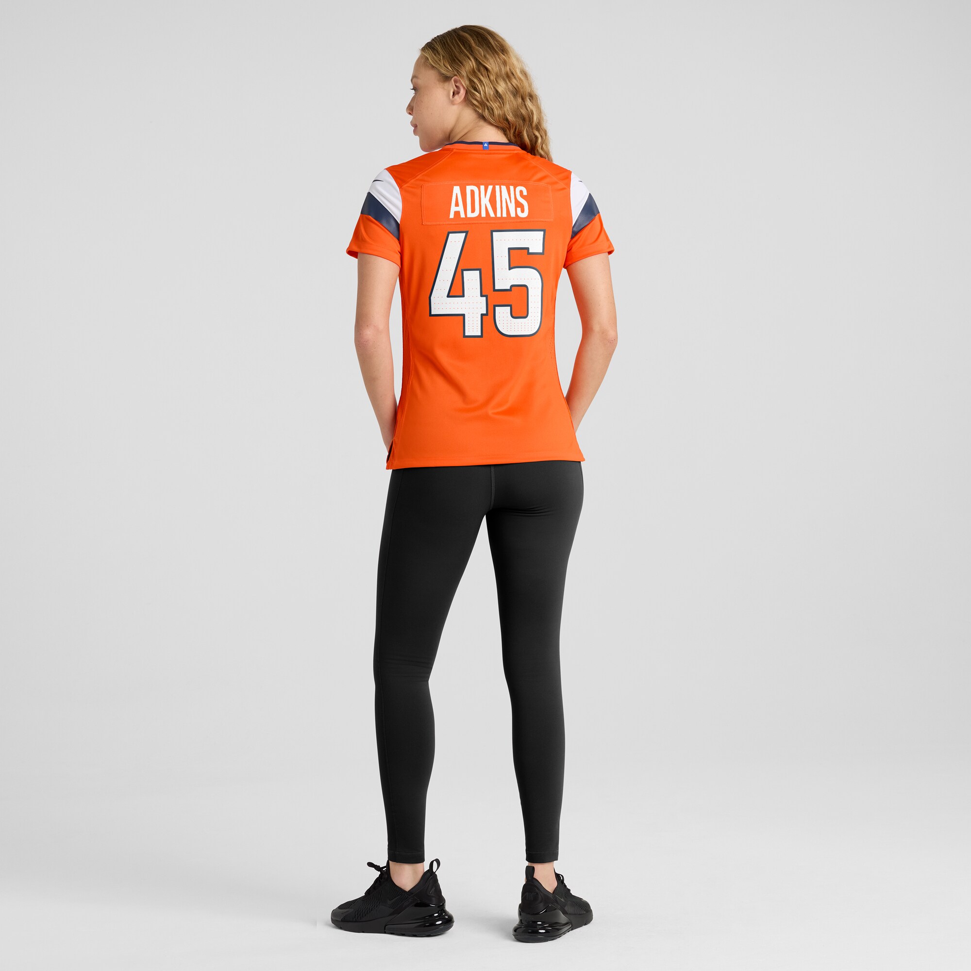 Denver Broncos Nate Adkins Orange Team Game NFL Jersey Women's